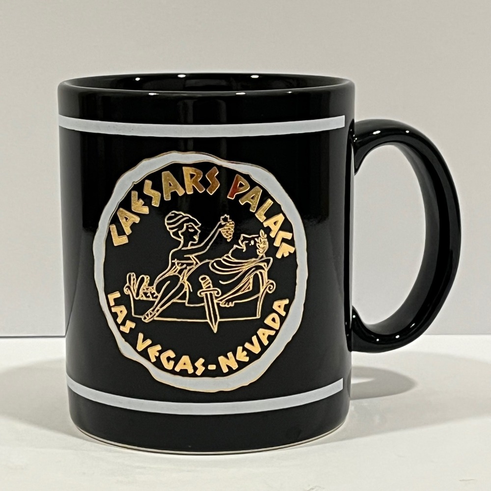 Vintage Caesars Palace Mug 1980s Rare Logo Excellent